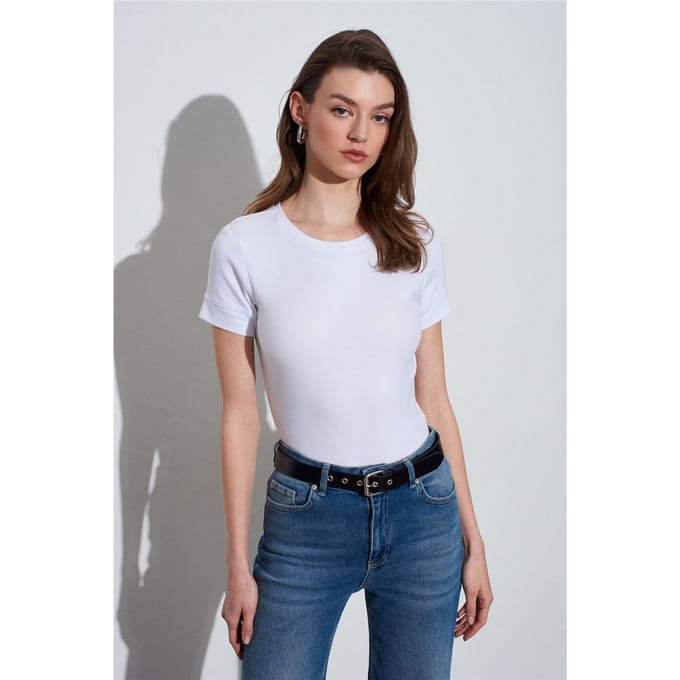 Dames Slim Fit Crew Neck T-Shirt