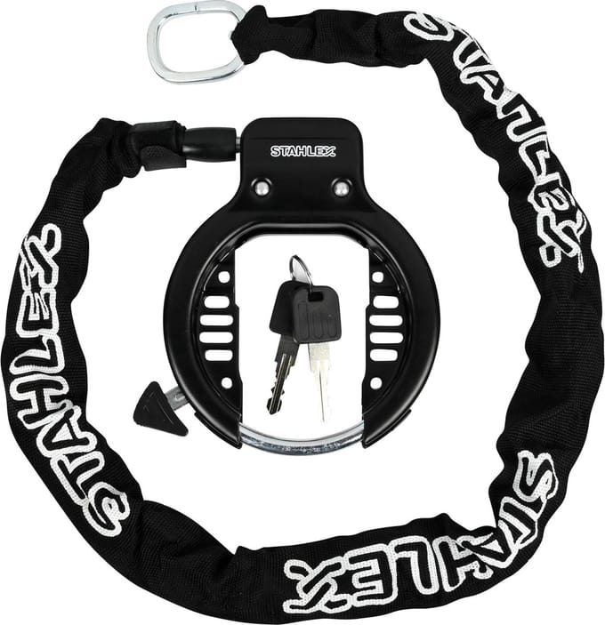 Stahlex Ringslot + Insteekketting 5.5mm X 90cm | Zwart