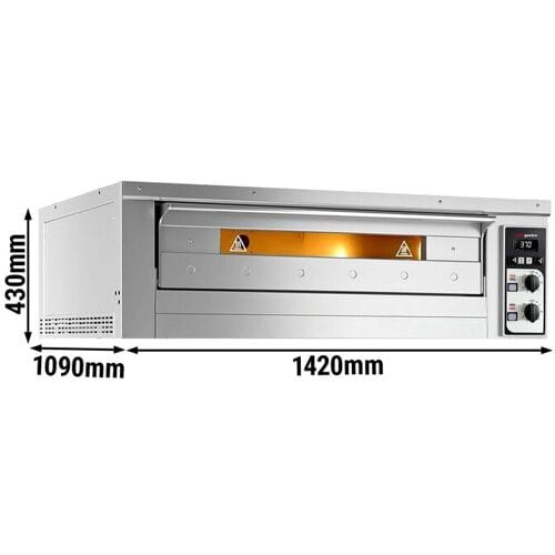 GGM Gastro Elektro Pizzaofen - 6x 33cm - Manuell Zilver