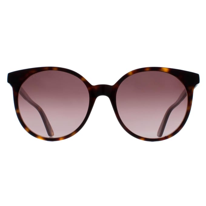 Gucci Ronde Dames Donker Havana Bruin Gradiënt GG0488S