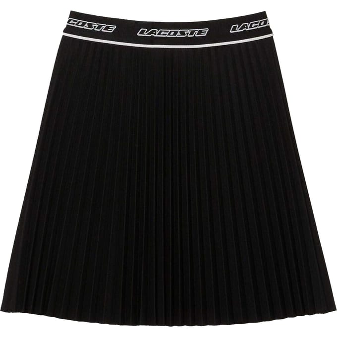 Lacoste Dames/Dames Geplooide Elastische Taille Rok (Zwart)