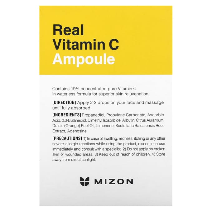 Echte Vitamine C Ampul, 30 ml(1,01 fl oz) yellow