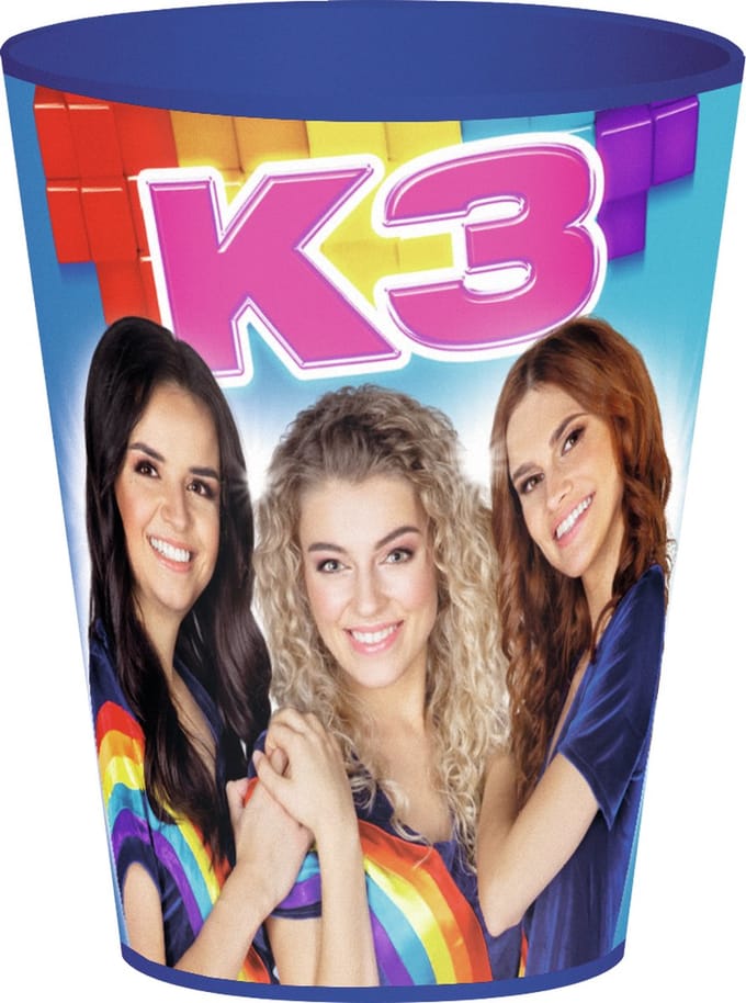 K3 beker - donkerblauw - met Hanne, Marthe en Julia