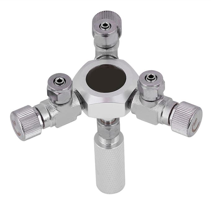 Multi-Way Verdeeler Aquarium Regulator CO2 Splitter Ventiel Aquarium (3-weg) gray