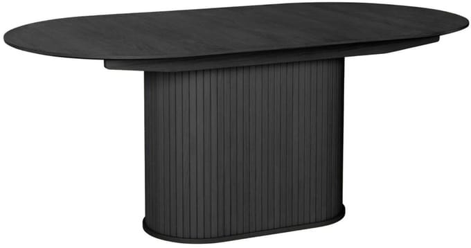Nordic Home - Amie uitschuifbare eettafel 95x180-230 cm ovaal - zwart