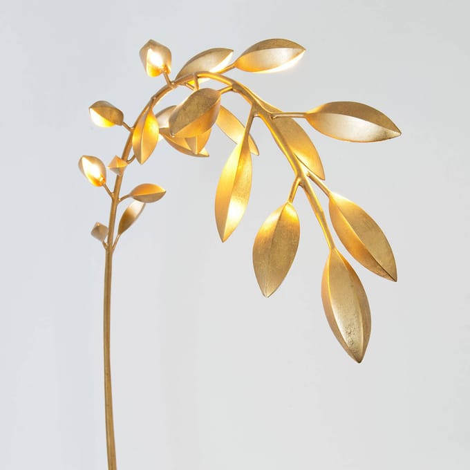 Holländer Vloerlamp Riso, 11-lamps, goud