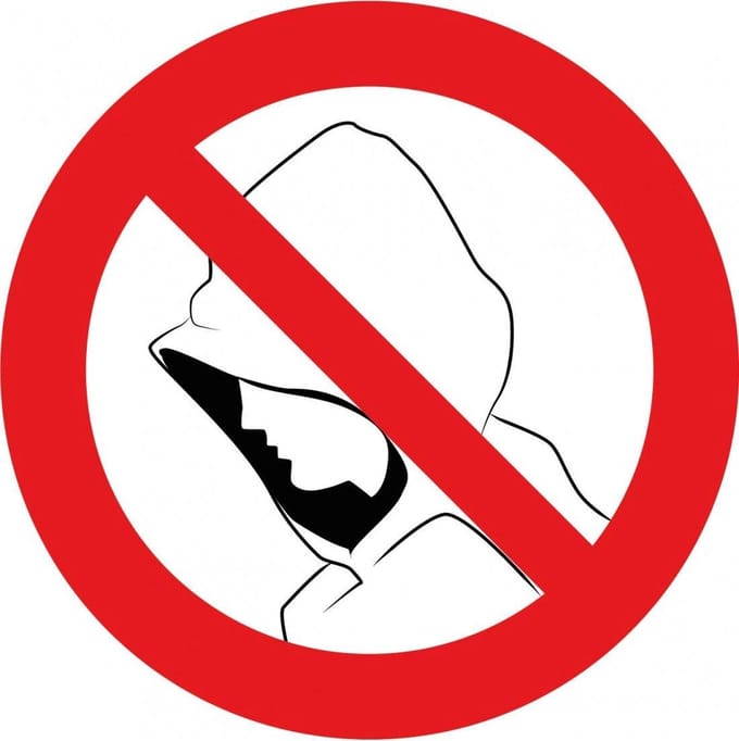Verboden capuchon te dragen sticker 150 mm