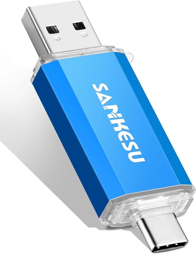 256GB USB 3.0 Type-C en USB-A OTG Dual Flash Drive voor Telefoon en PC