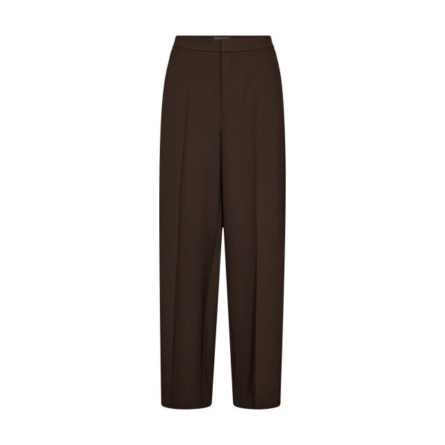straight fit pantalon met persplooien model 'Leya Miley'