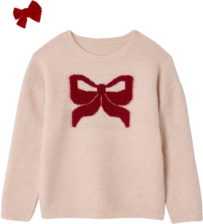 Vertbaudet Cadeauverpakking - trui - scrunchies - meisjes - jacquard - rendier - kerst