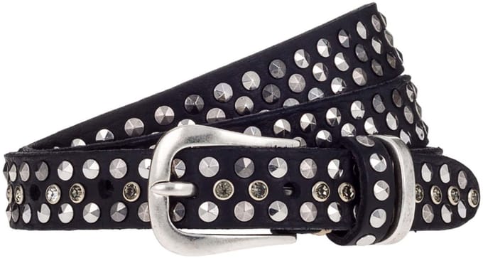 b.belt Leren Riem Roana Belt W70 Black Zwart