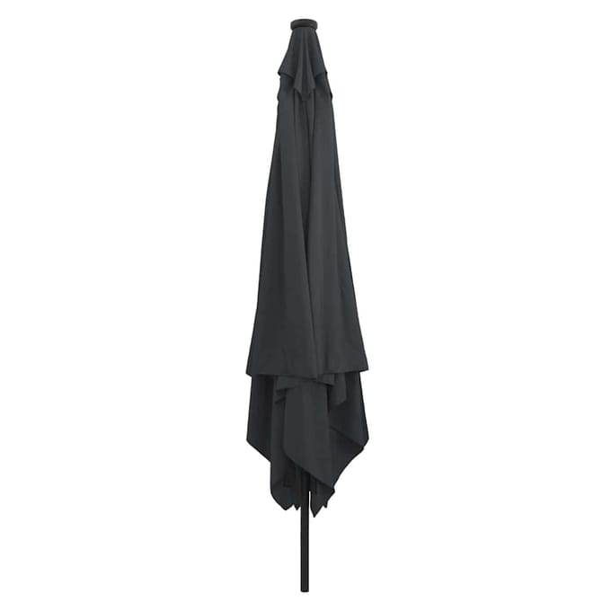 vidaXL - Tuinparasol - 295 - x - 295 - x - 245 - cm - Polyester - en - Staal - Antraciet