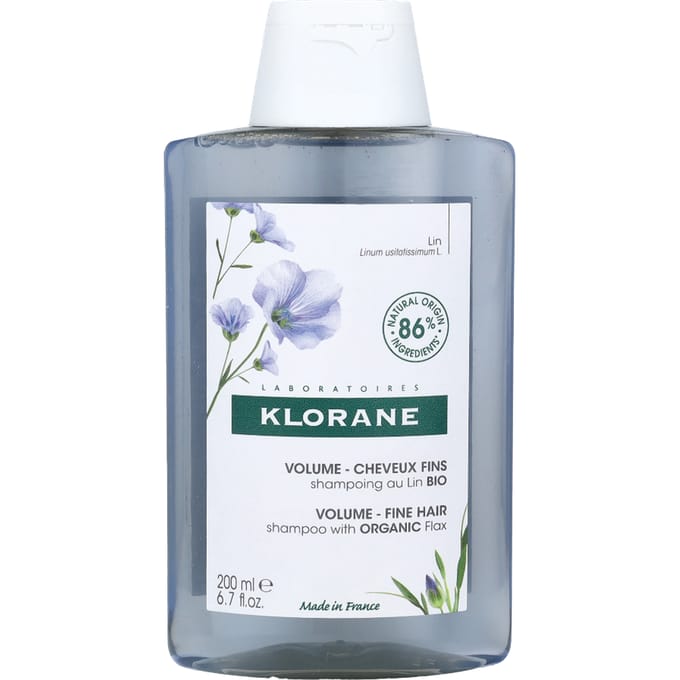 Klorane BIO Vlas Volumeshampoo | Omhult & geeft volume Fijn haar 200 Shampoo