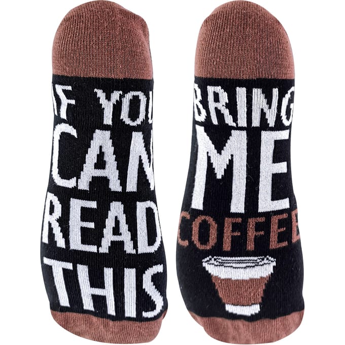 Als je dit kunt lezen, breng me... Funky sokken - Koffie