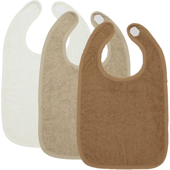 Meyco Baby Uni slab - 3-pack - badstof - offwhite/sand/toffee