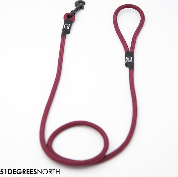 51 Degrees North - Wanderful - Leash - Nylon - Rope - Burgundy - 120cmx8mm