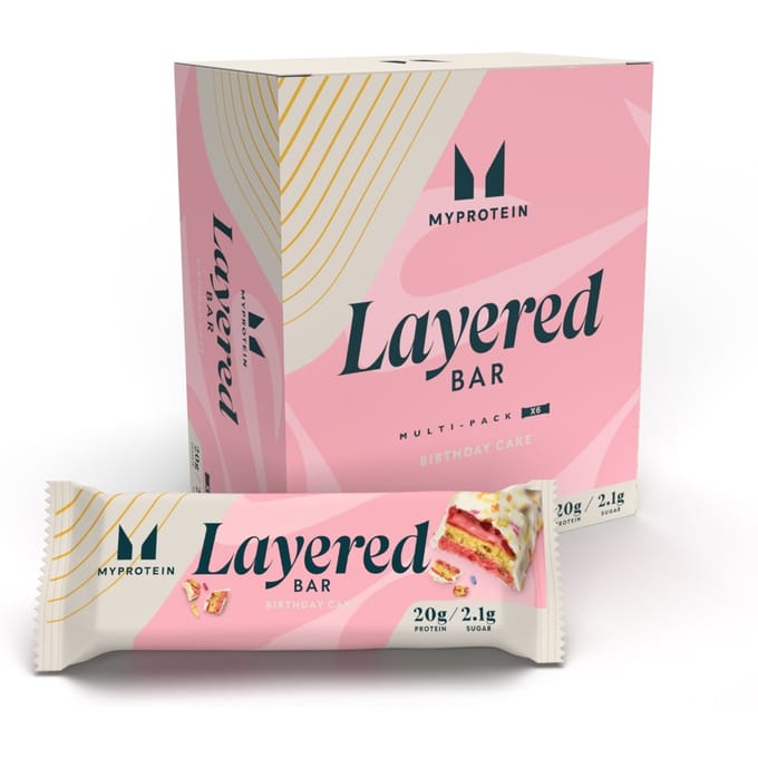 Eiwitreep met laagjes - 6 x 60g - Vanilla Birthday Cake