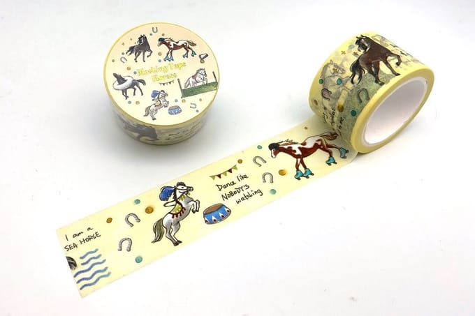 2 rollen Washi tape 28mm - Horses