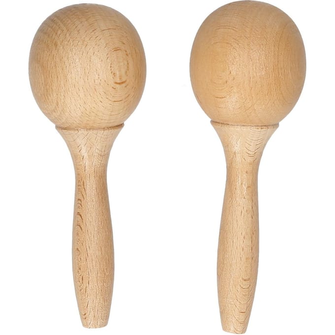 Beuken Maraca Rumba Shaker Rammelaars Slaginstrument Houten Maraca Paar Slagwerk Maraca voor no flat base beige