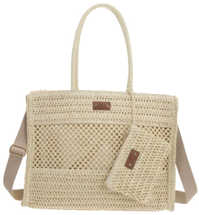 I'm Dutch - Menton - Strandtas - Shopper - Extra etui - Naturel
