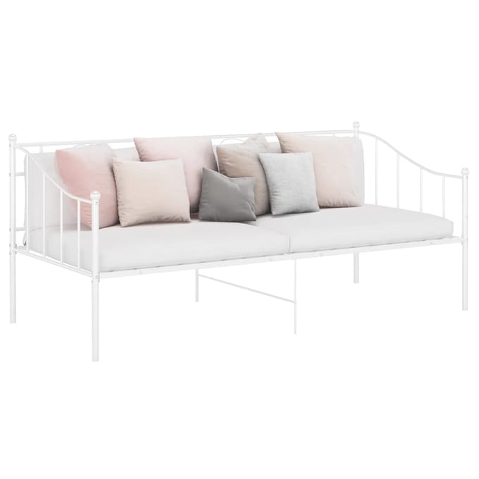 vidaXL - Slaapbank - metaal - wit - 90x200 - cm