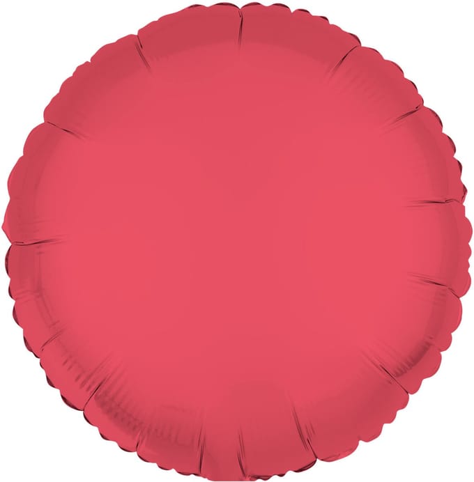Riethmüller - Folieballon rond - neon rood - 45 cm