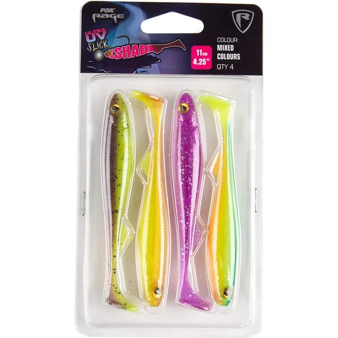 Lokvogels Fox Rage Slick Shad UV (x4)