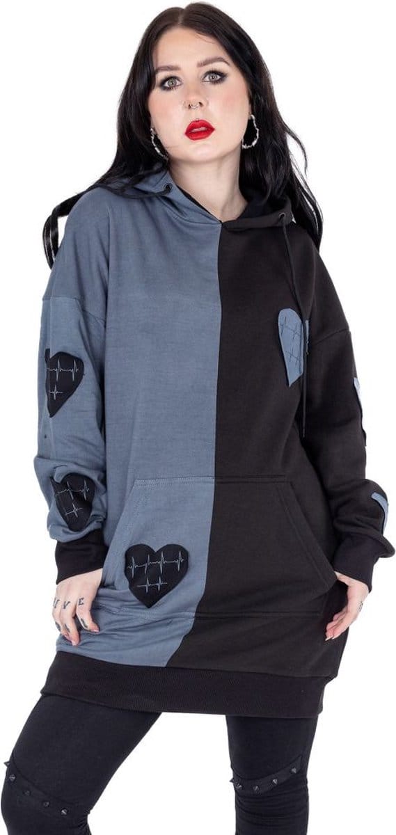 Vixxsin - Lexia Hoodie/trui - S - Zwart/Grijs