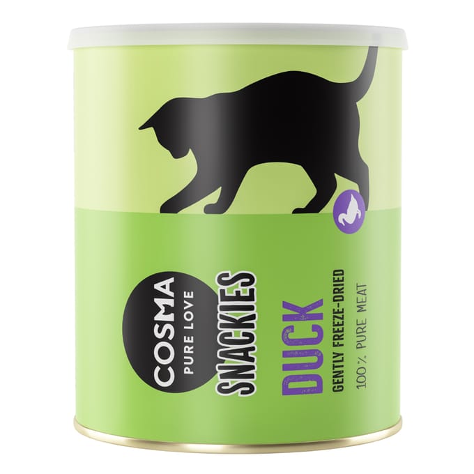 120g Snackies Maxi Tube Gevriesdroogde Eend Cosma Kattensnacks