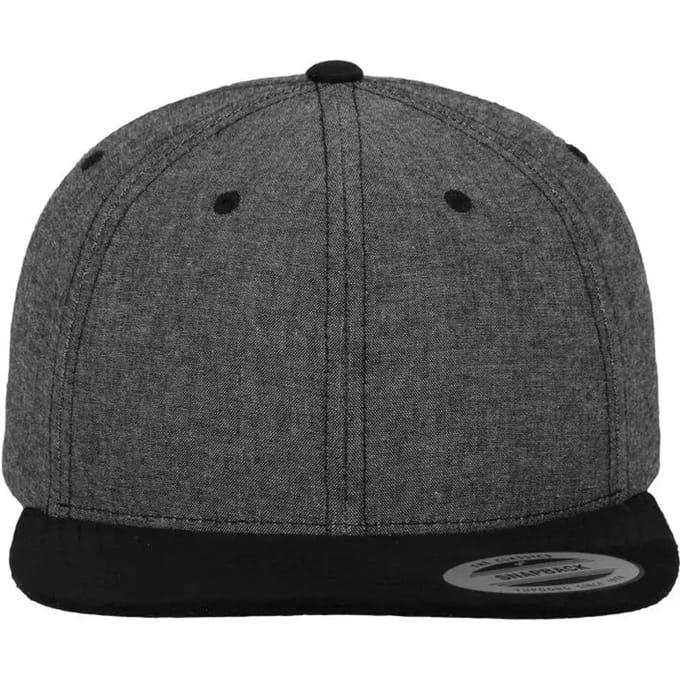 Urban Classics - ChambraySuede Snapback Pet - Zwart/Grijs