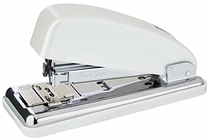 Klassieke nietmachine voor kantoor en school - metaal - wit