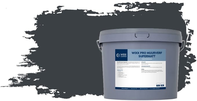 Wixx PRO Muurverf Supermatt - 5L - RAL 7016 Antracietgrijs