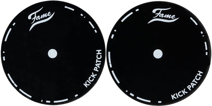 Fame FKPSB-2 Bass Drum Patch Single Black - Accessoire voor drumvellen