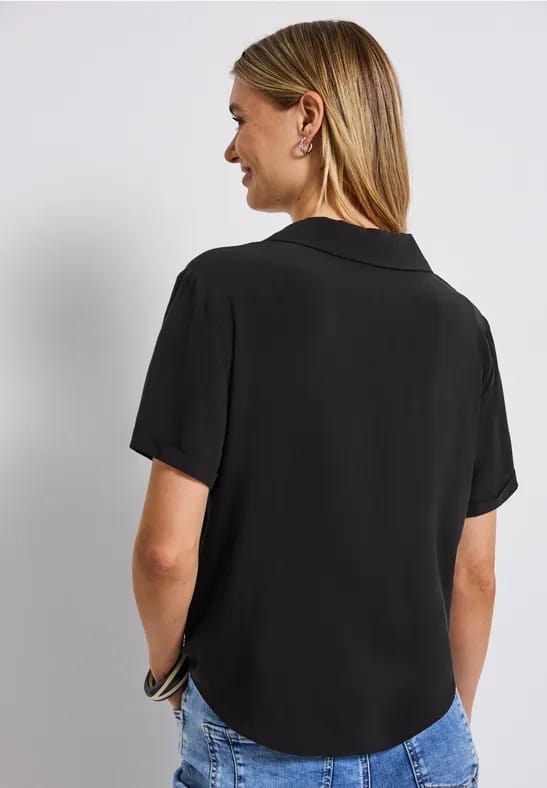Blouse met bowlingkraag