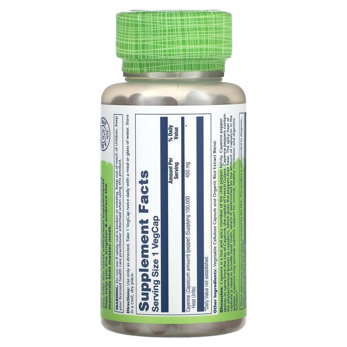 True Herbs, Cayenne, 450Mg, 100 Vegetarische Capsules