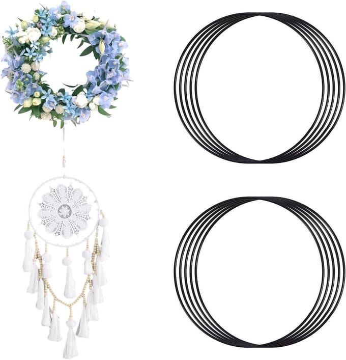 Metalen Knutselringen - Decoratie Ringen - Creatieve Projecten - Robuust IJzer - 25 cm - Zwart