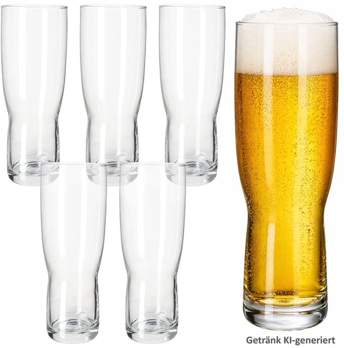 6-delige set BIRRA pilsbierglas 0,5L van glas – 00024349