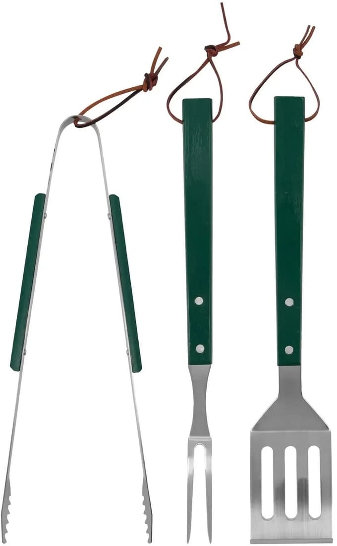 Nicolas Vahe BBQ Grillset groen acaciahout en rvs - set van 3
