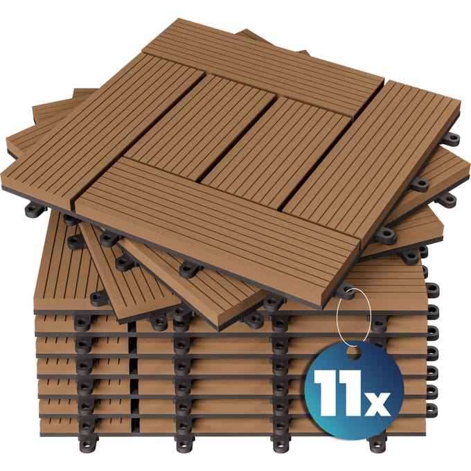 WPC Vlondertegels - Set van 11 Mozaïek 30x30cm - Terracotta