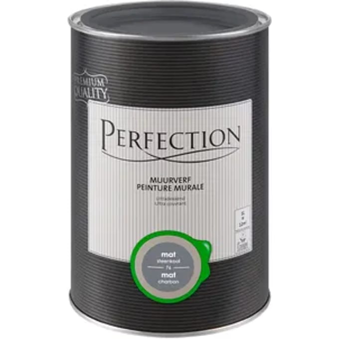 Perfection Ultradekkend Muurverf - Mat - Steenkool - 1l