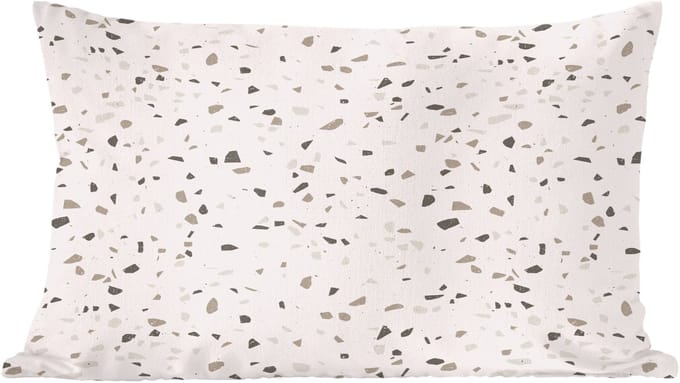 Sierkussens - Kussentjes Woonkamer - 60x40 cm - Terrazzo - Patroon - Créme