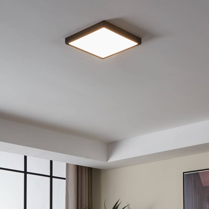 EGLO connect.z Fueva-Z Smart Opbouwlamp - 28,5 cm - Zwart/Wit - Instelbaar wit licht - Dimbaar - Zigbee