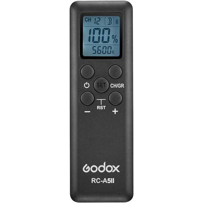 Godox RC-A5 télécommande 16 canaux 6 groupes de remplacement pour Godox VL150 VL200 VL300 UL150 LED1000D LED1000Bi noir