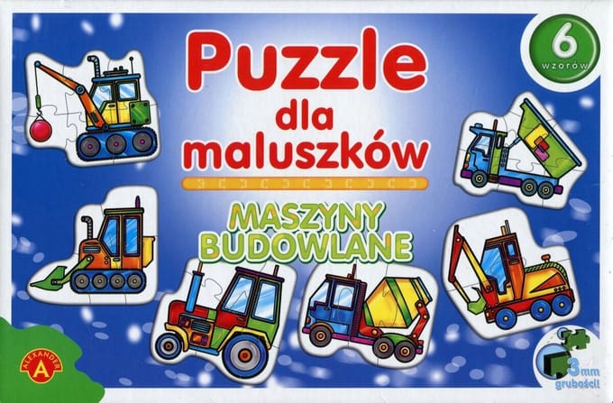 Bouwmachines Puzzel voor Peuters - 27 Stukjes
