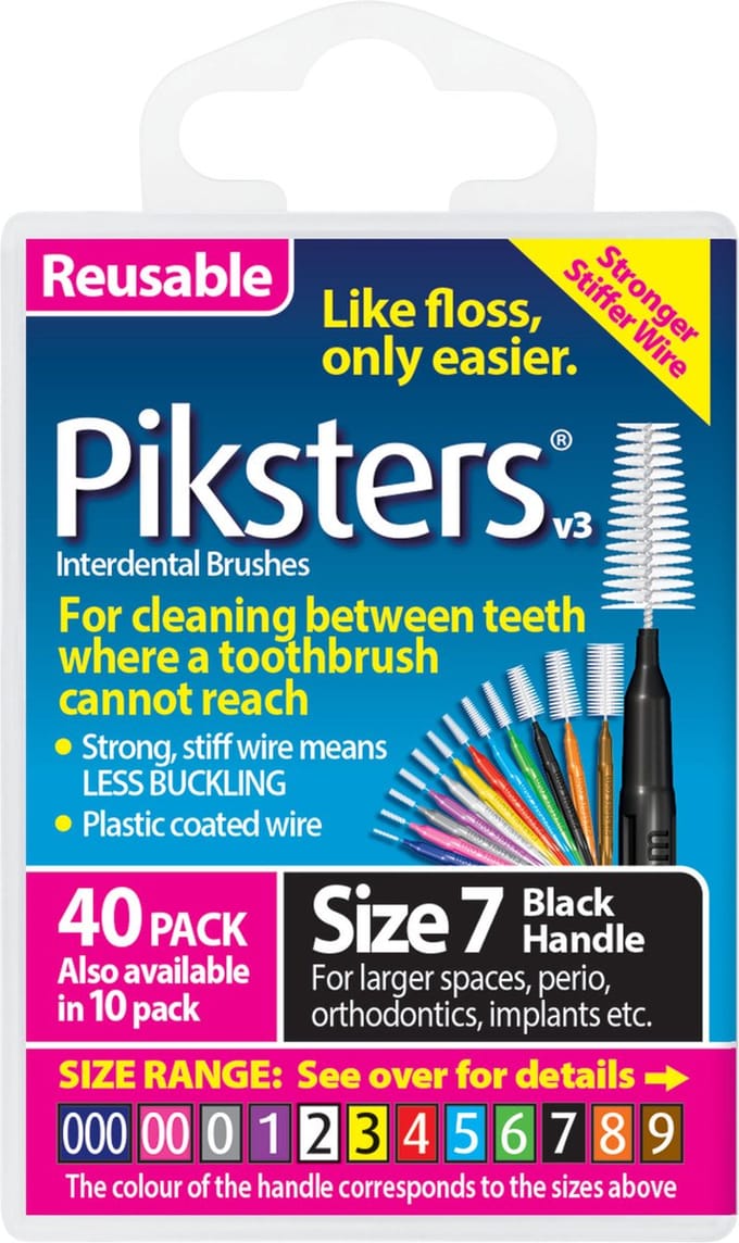 Piksters Ragers Maat 7 Zwart 5-8 mm - 40 stuks