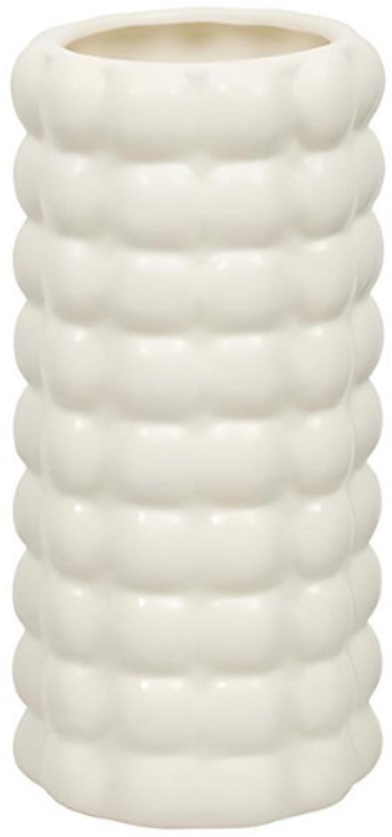 Atmosphera Sky Keramieken vaas Ø11xH23cm - Wit