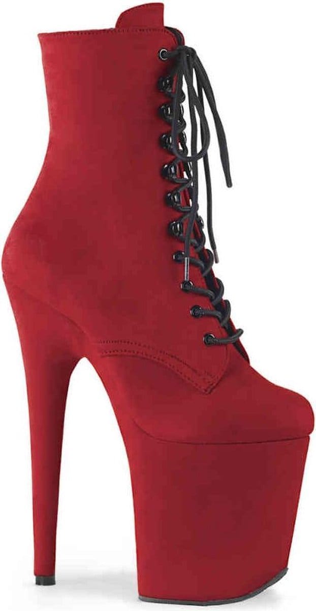 FLAMINGO-1020FS (EU 35 = US 5) 8 Heel, 4 PF Lace-Up Ankle Boot, Side Zip