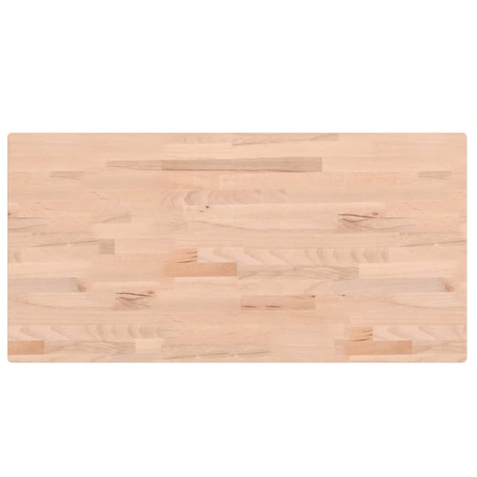 vidaXL - Wastafelblad - 100x50x4 - cm - massief - beukenhout
