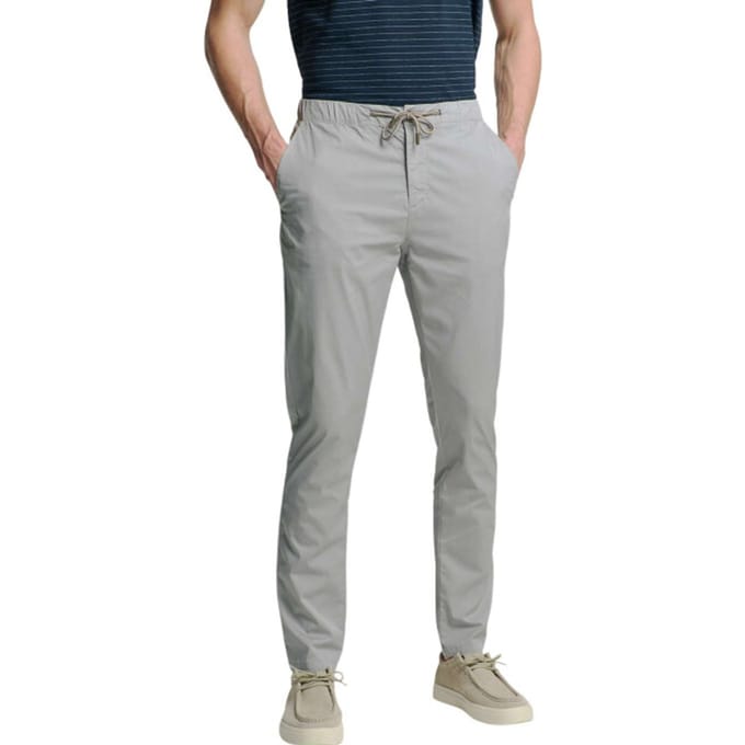 No Excess Pants Stretch Light Weight Garment Dyed Grey Maat: XXL | Chino's Outlet | Heren | Grijs