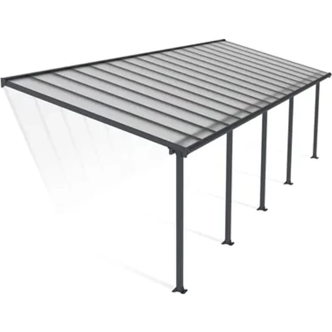 Palram | Canopia - Terrasoverkapping Olympia - Helder - Donkergrijs 980x294cm